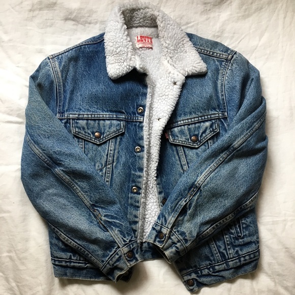 levi shearling denim jacket